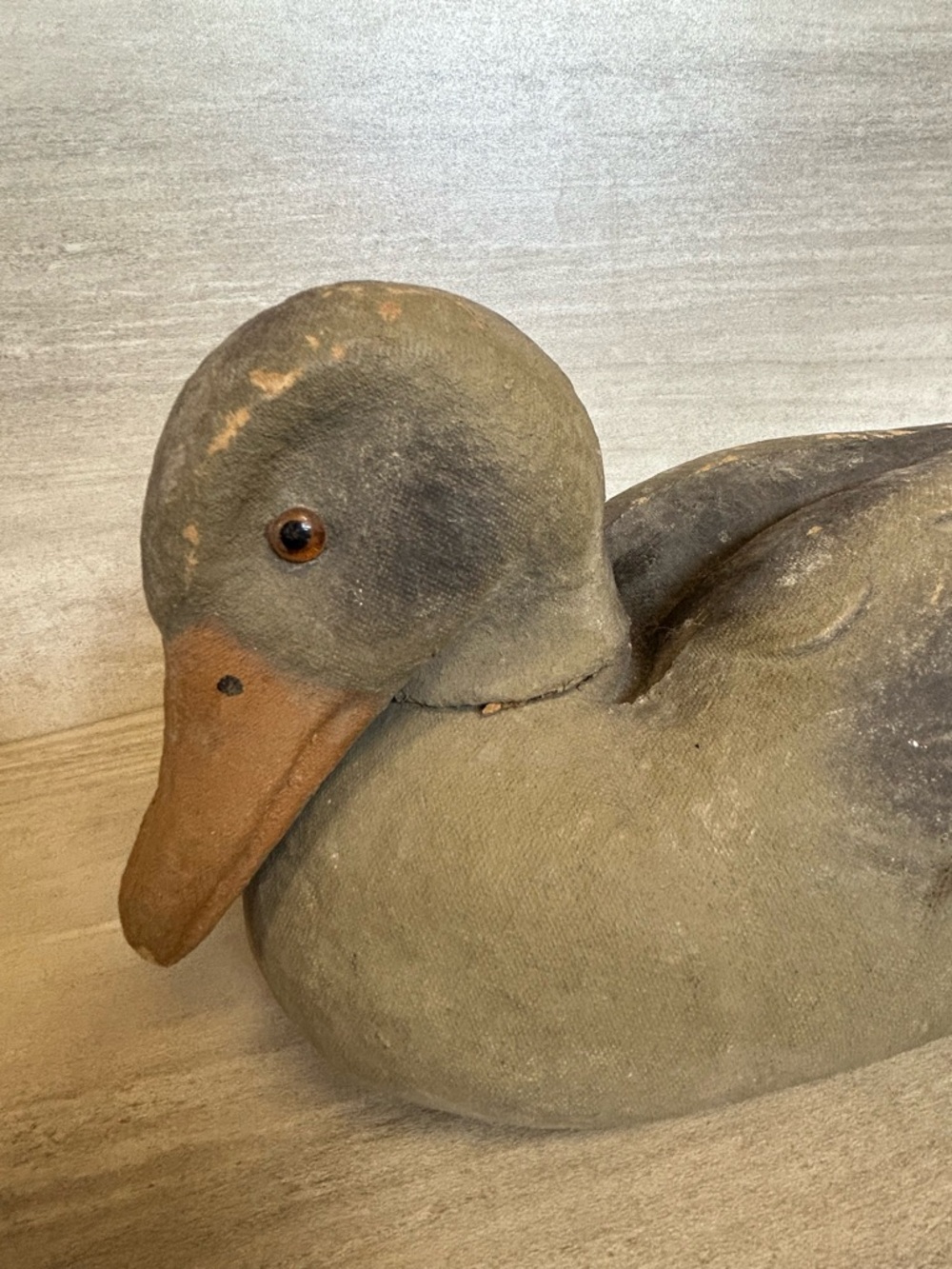 1950's Carry-Lite Paper Mache Hen Duck Decoy 13.6" Long.